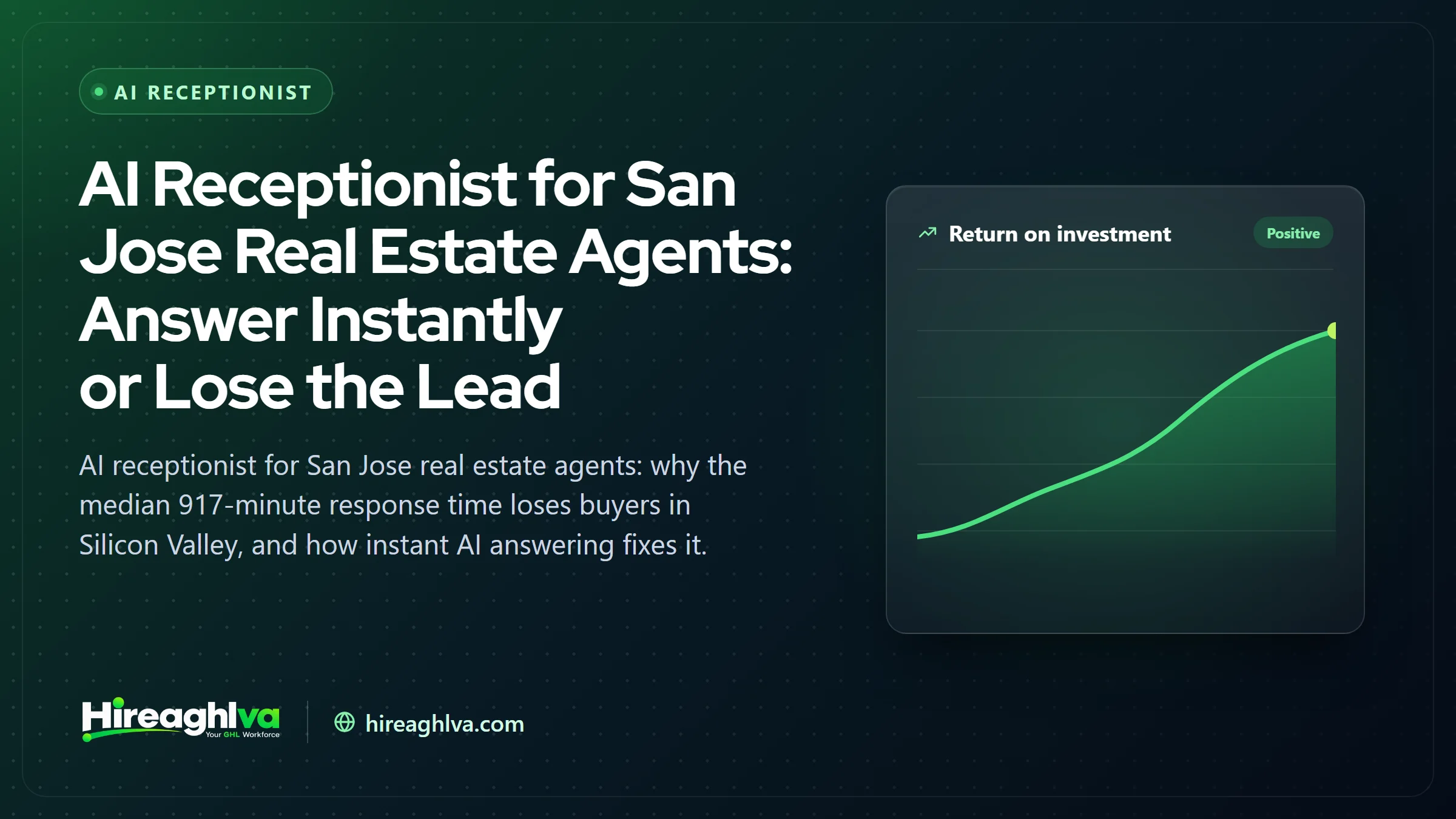 Illustration of an AI receptionist answering a call for a San Jose real estate agent