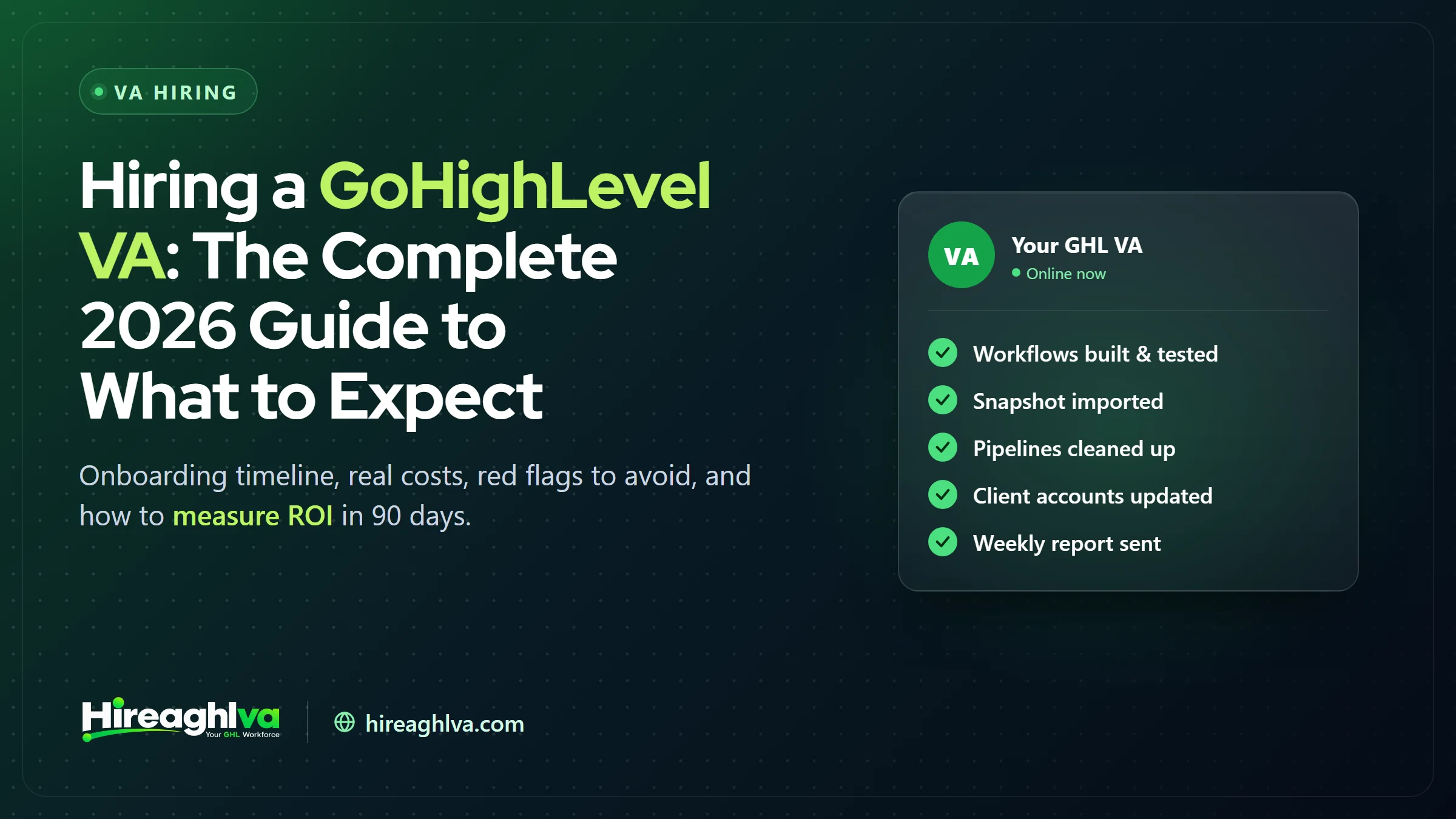 Illustration representing hiring a dedicated GoHighLevel virtual assistant